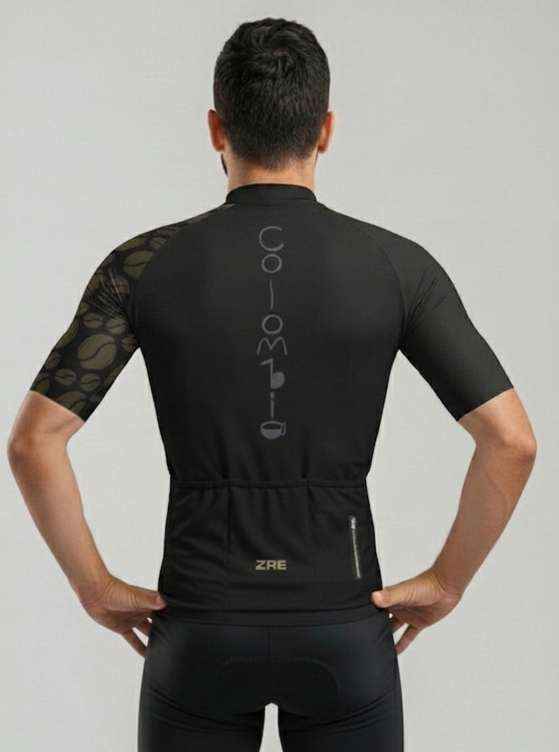 JERSEY HOMBRE COLOMBIA NEGRA M/C