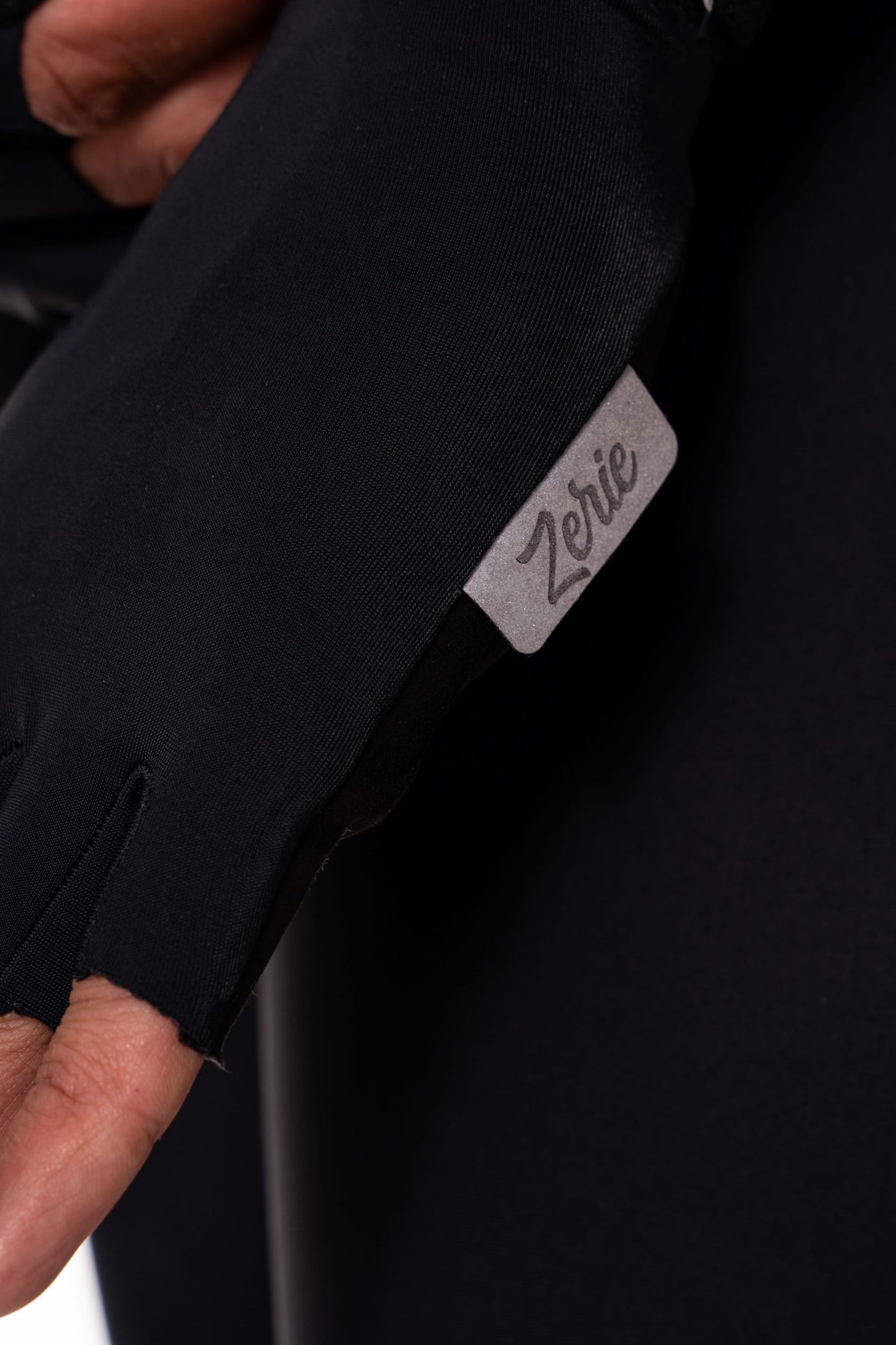 Guantes Lycra Dedo Corto Negro