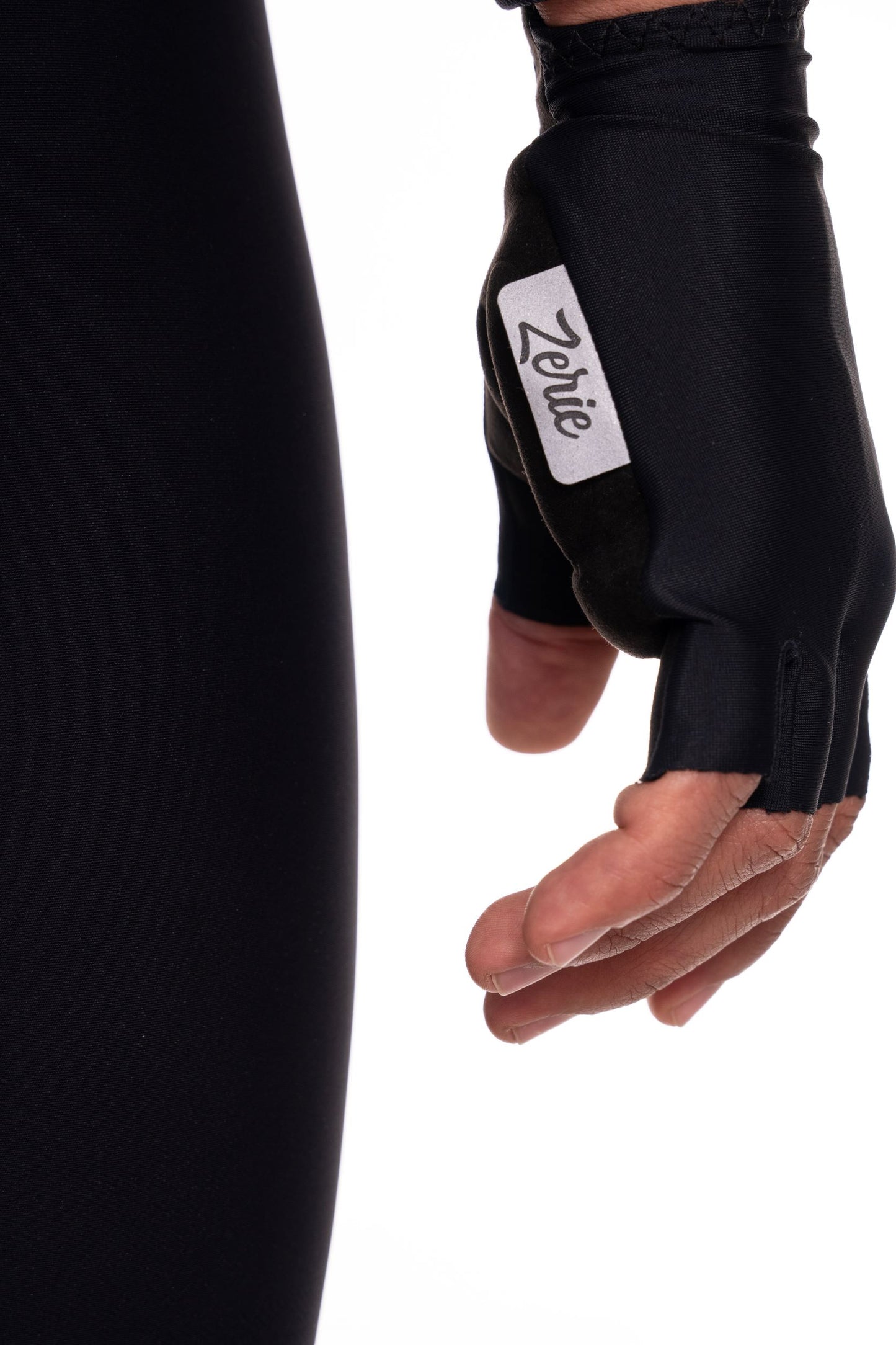 Guantes Lycra Dedo Corto Negro